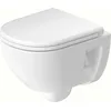 Image de WC suspendu Duravit D-Code Compact, chasse d'eau basse, rimless, 370x480x360mm, blanc brillant, 2515090000