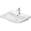 Image de Duravit D-Code lavabo, avec trou pour robinet, avec trop-plein, 650x480x165mm, blanc brillant, 2399650000