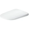 Image de Duravit Abattant WC carré avec frein de chute, 44,8 cm, Uni, blanc