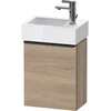 Image de Duravit Meuble sous lavabo D-Neo 36,4x22,2x44 cm, 1 porte, à gauche, noir/marbre oeuf
