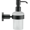 Image de Duravit Seifenspender D-Code noir mat, 6,9x14,5 cm, verre blanc mat