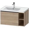 Image de Duravit Meuble sous-lavabo D-Neo 78,4x45,2 cm, 1 tiroir, noir/marbre oeuf