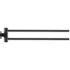 Image de Duravit Porte-serviettes D-Code 5x9x44,7 cm, 2 bras, pivotant, noir mat