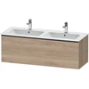 Image de Duravit Meuble sous lavabo D-Neo 128x46,2x44cm, 1 tiroir, wd, noir/Marbre oeuf