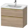 Image de Duravit Meuble sous-lavabo D-Neo 78,4x45,2 cm, gris perle/émeri, 1 porte, 1 tiroir