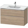 Image de Duravit Meuble sous-lavabo D-Neo 98,4x45,2 cm, chêne/émeri, 1 porte, 1 tiroir