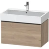 Image de Duravit Meuble sous-lavabo D-Neo 78,4x44,2 cm, noir/oeuf marbré, 1 tiroir, suspendu