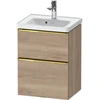 Image de Duravit Meuble sous-lavabo D-Neo 48,4x37,2x62,5 cm, 1 porte, gris poli/marbre oeuf