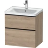 Image de Duravit Meuble sous-lavabo D-Neo 63,4x45,2 cm, noir/émaillé, 1 porte, 1 tiroir