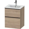 Image de Duravit Meuble sous-lavabo D-Neo 51x40,2 cm, 1 porte, 1 tiroir, bois, noir/Marbre oeuf