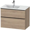 Image de Duravit Meuble sous-lavabo D-Neo 81x46,2 cm, 1 porte, BL, noir/marbre oeuf