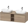 Image de Duravit Meuble sous lavabo D-Neo 140x55 cm, 2 tiroirs, 1 porte, blanc/Ei marbre