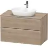Image de Duravit Meuble sous-lavabo D-Neo 100x55 cm, ES laqué/Mat, 2 tiroirs, 1 porte, 1 tablette