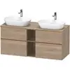 Image de Duravit Meuble sous lavabo D-Neo 140x55 cm, 2 tiroirs, 2 portes, blanc brillant