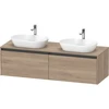 Image de Duravit Meuble sous-lavabo Ketho.2 160x55 cm, blanc brillant, marbre oeuf, 2 tiroirs, suspendu