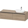 Image de Duravit Meuble sous-lavabo Ketho.2 160x55cm, Droit, Marbre oeuf, 2 tiroirs, suspendu
