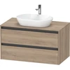 Image de Duravit Meuble sous lavabo Ketho.2 100x55 cm, blanc mat, 1 découpe, suspendu