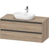 Image de Duravit Meuble sous lavabo Ketho.2 120x55 cm, E ma, Pl m 1 découpe, suspendu