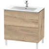 Image de Duravit Meuble sous lavabo L-Cube 82x48,1 cm, blanc oeuf, 2 tiroirs, debout