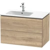 Image de Duravit Meuble sous lavabo L-Cube 82x48,1x55 cm, 2 tiroirs, lavabo à gauche, marbre oeuf