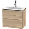 Image de Duravit Meuble sous-lavabo Compact L-Cube 62x39,1 cm, blanc oeuf, 2 tiroirs, suspendu