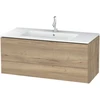Image de Duravit Meuble sous-lavabo L-Cube 122x48,1 cm, chêne oeuf, 2 tiroirs, suspendu