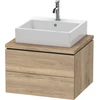Image de Duravit Meuble sous-lavabo L-Cube 62x54,7 cm, marbre oeuf, pour console, 2 tiroirs