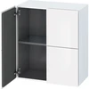 Image de Duravit Armoire semi-haute L-Cube 70x36,3x80 cm, 2 portes, chêne marbré