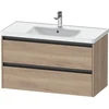 Image de Duravit Meuble sous-lavabo Ketho.2 98,4x45,5 cm, oeuf marbré, 2 tiroirs, suspendu