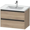Image de Duravit Meuble sous lavabo Ketho.2 78,4x45,5 cm, blanc oeuf, 2 tiroirs, suspendu