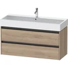 Image de Duravit Meuble sous-lavabo Ketho.2 118,4x46 cm, blanc oeuf, 2 tiroirs, suspendu