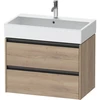 Image de Duravit Meuble sous lavabo Ketho.2 78,4x46cm, blanc oeuf, 2 tiroirs, suspendu