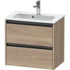 Image de Duravit Meuble sous-lavabo Ketho.2 Compact 61x39 cm, oeuf marbré, 2 tiroirs, suspendu