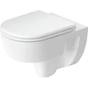 Image de Duravit WC suspendu, cuvette profonde D-Code 37x54 cm, 4 l, sans bride, blanc, sans charnière prémontée