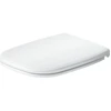 Image de Duravit Abattant WC carré avec frein de chute, amovible, 44,3 cm, Uni, blanc