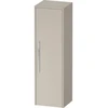 Image de Duravit Armoire semi-haute D-Code 40x132x36 cm, 2 étagères, gris chrome, droite, Tau ma