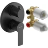 Image de Duravit Set complet Mitigeur monocommande encastré D-Code céramique, 19 l, noir mat