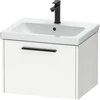 Image de Duravit Meuble sous lavabo D-Code 58,4x40x46 cm, 1 tiroir, blanc mat, grand noir