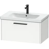 Image de Duravit Meuble sous-lavabo D-Code 78,4x40x46 cm, 1 tiroir, blanc mat, grand noir