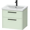 Image de Duravit Meuble sous-lavabo D-Code 63,4x55,5x46 cm, 2 tiroirs, vert mat, Gr. sw