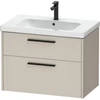 Image de Duravit D-Code Meuble sous lavabo 78,4x55,5x46 cm, 2 tiroirs, S, Taupe, Gr. sw