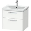 Image de Duravit Meuble sous-lavabo D-Code 63,4x55,5x46 cm, 2 tiroirs, blanc mat, chrome