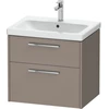 Image de Duravit Meuble sous-lavabo D-Code 63,4x55,5x46 cm, 2 tiroirs, gris chromé