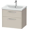 Image de Duravit Meuble sous-lavabo D-Code 63,4x55,5x46 cm, 2 tiroirs, Taupe mat, Gr. chr