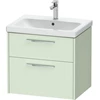 Image de Duravit Meuble sous lavabo D-Code 63,4x55,5x46 cm, 2 tiroirs, vert ma, Gr. chr