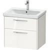 Image de Duravit Meuble sous-lavabo D-Code 63,4x55,5x46 cm, 2 tiroirs, blanc brillant, chrome