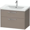 Image de Duravit Meuble sous-lavabo D-Code 78,4x55,5x46 cm, 2 tiroirs, S, bas. ma, chromé