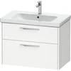 Image de Duravit Meuble sous lavabo D-Code 78,4x55,5x46 cm, 2 tiroirs, blanc mat, chrome