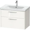 Image de Duravit Meuble sous lavabo D-Code 78,4x55,5x46cm, 2 tiroirs, blanc brillant, chrome