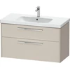 Image de Duravit Meuble sous-lavabo D-Code 98,4x55,5x46 cm, 2 tiroirs, taupe mat, Gr. chr